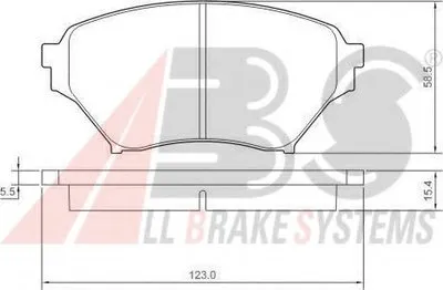 Комплект тормозных колодок, дисковый тормоз A.B.S. купить