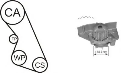 Водяной насос + комплект зубчатого ремня AIRTEX купить