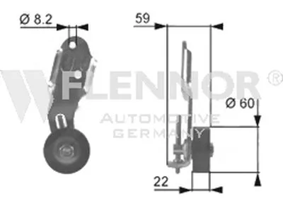 Натяжной ролик, поликлиновой  ремень FLENNOR купить