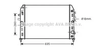 Радиатор, охлаждение двигателя AVA QUALITY COOLING купить