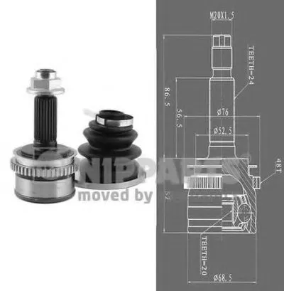 Шарнирный комплект, приводной вал NIPPARTS купить