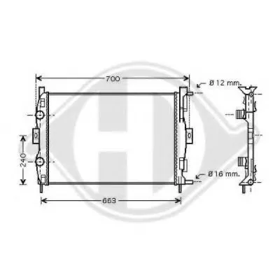 Радиатор, охлаждение двигателя DIEDERICHS купить