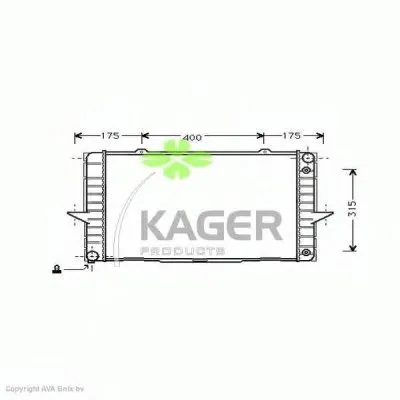 Радиатор, охлаждение двигателя KAGER купить
