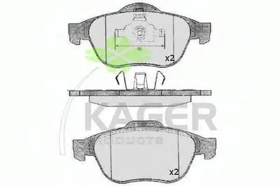 Комплект тормозных колодок, дисковый тормоз KAGER купить