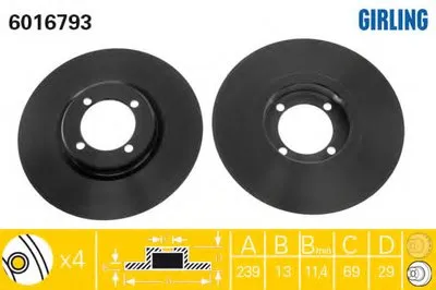 Тормозной диск GIRLING купить
