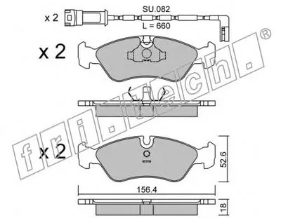 Комплект тормозных колодок, дисковый тормоз fri.tech. купить