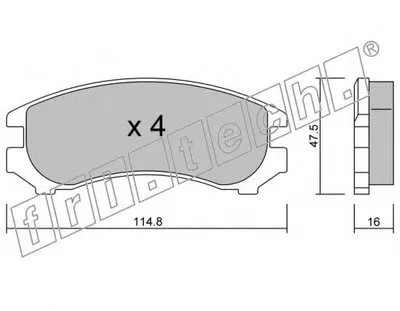 Комплект тормозных колодок, дисковый тормоз fri.tech. купить
