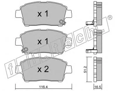 Комплект тормозных колодок, дисковый тормоз fri.tech. купить