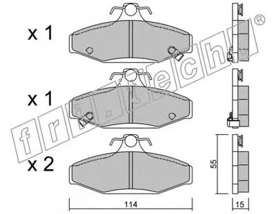 Комплект тормозных колодок, дисковый тормоз fri.tech. купить