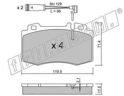 Комплект тормозных колодок, дисковый тормоз fri.tech. купить