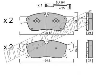 Комплект тормозных колодок, дисковый тормоз fri.tech. купить