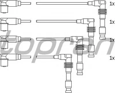 Комплект проводов зажигания TOPRAN купить