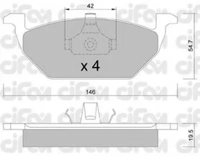 Комплект тормозных колодок, дисковый тормоз CIFAM купить
