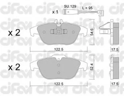 Комплект тормозных колодок, дисковый тормоз CIFAM купить
