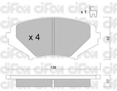 Комплект тормозных колодок, дисковый тормоз CIFAM купить