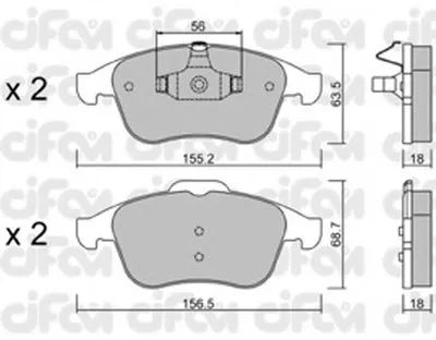 Комплект тормозных колодок, дисковый тормоз