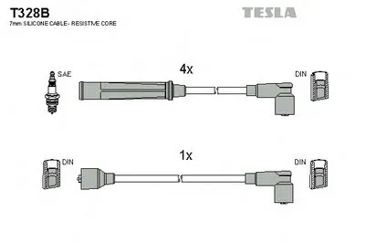 Комплект проводов зажигания TESLA купить