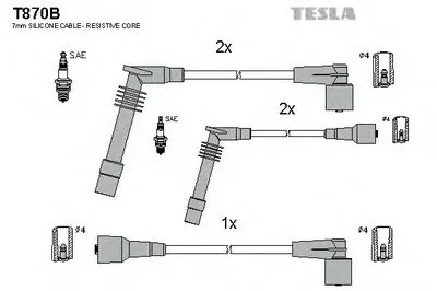 Комплект проводов зажигания TESLA купить