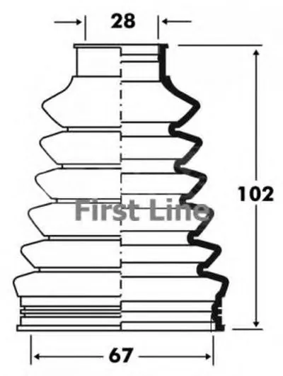 Пыльник, приводной вал FIRST LINE купить