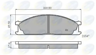 Комплект тормозных колодок, дисковый тормоз Comline COMLINE купить