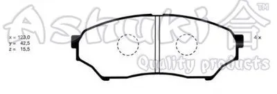 Комплект тормозных колодок, дисковый тормоз ASHUKI купить