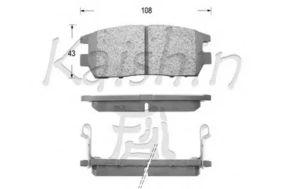 Комплект тормозных колодок, дисковый тормоз KAISHIN купить