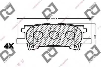 Комплект тормозных колодок, дисковый тормоз DJ PARTS купить