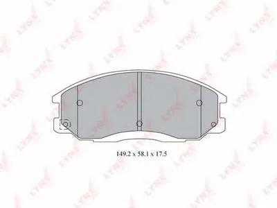 Комплект тормозных колодок, дисковый тормоз LYNXauto купить