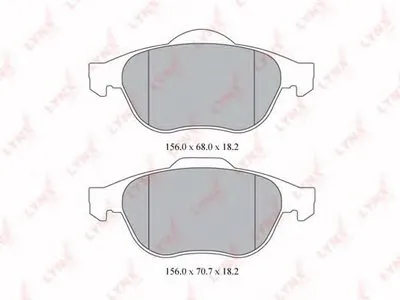 Комплект тормозных колодок, дисковый тормоз LYNXauto купить