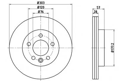 Тормозной диск PRO HELLA PAGID купить