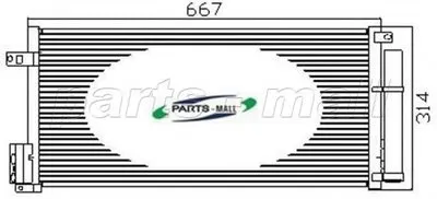 Конденсатор, кондиционер PARTS-MALL купить