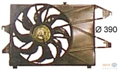 Вентилятор, охлаждение двигателя BEHR HELLA SERVICE купить