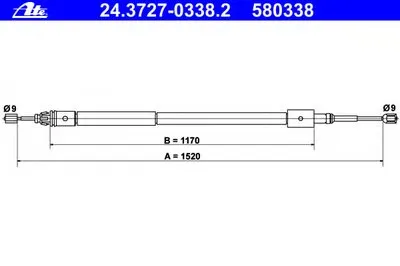 Трос, стояночная тормозная система ATE купить
