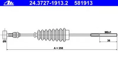 Трос, стояночная тормозная система ATE купить