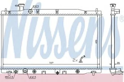 Радиатор, охлаждение двигателя NISSENS купить