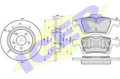 Комплект тормозов, дисковый тормозной механизм ICER купить