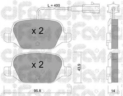 Комплект тормозных колодок, дисковый тормоз CIFAM купить