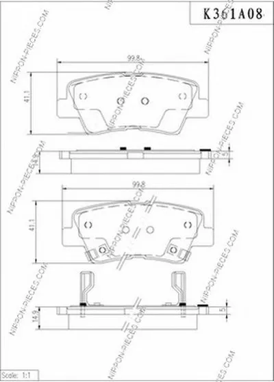 Комплект тормозных колодок, дисковый тормоз NPS купить