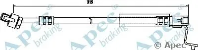 Тормозной шланг APEC braking купить