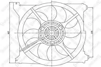 Вентилятор, охлаждение двигателя STELLOX купить