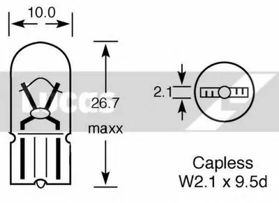 Лампа накаливания, фонарь освещения номерного знака; Лампа накаливания, дополнительный фонарь сигнала торможения; Лампа, мигающие / габаритные огни LUCAS ELECTRICAL купить