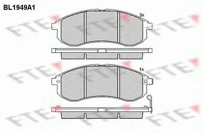 Комплект тормозных колодок, дисковый тормоз FTE купить