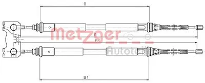 Трос, стояночная тормозная система COFLE METZGER купить