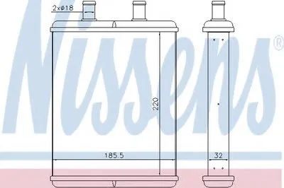 Теплообменник, отопление салона NISSENS купить