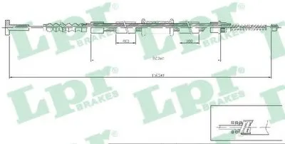 Трос, стояночная тормозная система LPR купить