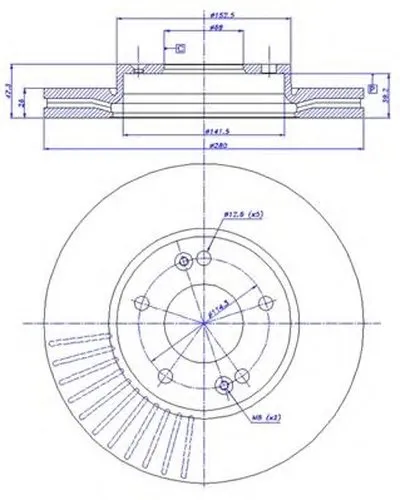 Тормозной диск HC CAR купить