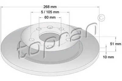 Тормозной диск COATED TOPRAN купить