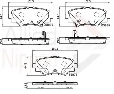 Комплект тормозных колодок, дисковый тормоз ANL Braking COMLINE купить
