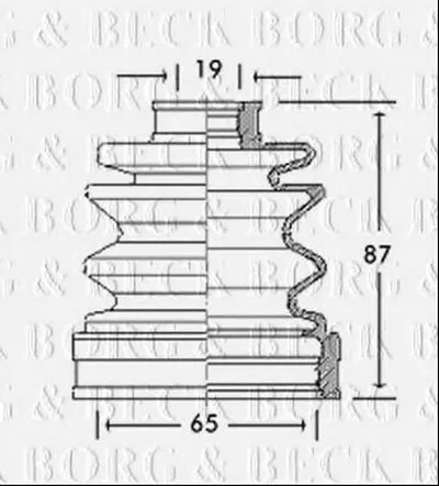 Пыльник, приводной вал BORG & BECK купить
