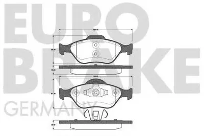 Комплект тормозных колодок, дисковый тормоз EUROBRAKE купить